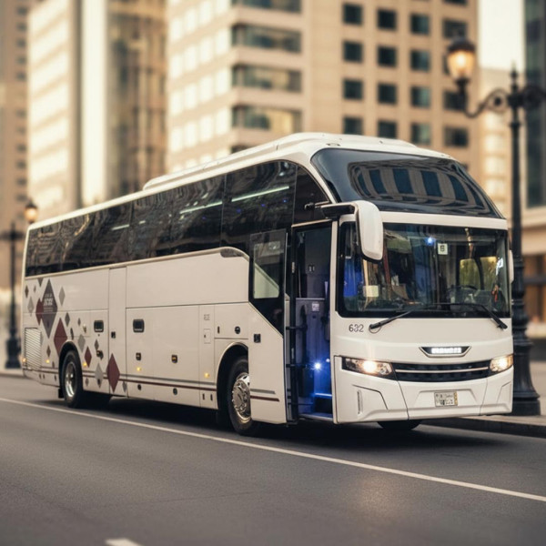 مؤسسة هدا الشام للنقل تقدم خدمات نقل آمنة وفاخرة لأداء مناسك الحج والعمرة والسياحة - توصيل من مكة إلى المدينة المنورة  -باصات BONLUCK